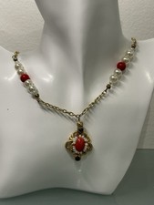 Coral Pendant Necklace