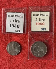 1 Lira  e 2 Lire 1940  Impero