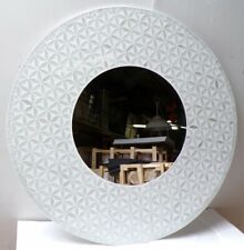 Specchio  in legno mosaico di vetro  cm 100 grigio argento floreale cornice