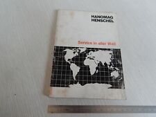 MANUALE ORIGINALE LISTA OFFICINE SERVICE HANOMAG HENSCHEL 1972