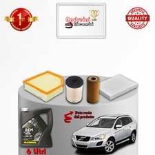 KIT TAGLIANDO 4 FILTRI E OLIO VOLVO XC60 2.4 D 129KW 175CV DAL 2009 ->