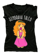 T-shirt donna 100% cotone fashion Pollon sembrava talco cartoon funny regalo