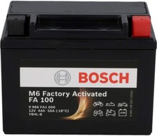 BATTERIA BOSCH SIGILLATA M6 FA100 YB4L-B YTX4L-BS MALAGUTI F12 PHANTOM LC EURO1 