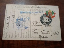 Cartolina militare Viaggiata ospedale da campo 10 Vocca Varallo Sesia Felice 