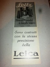 *ADVERTISING PUBBLICITA' LEICA LEIZ BINOCOLI   - 1937
