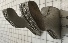 2 paia di drappeggi design argento antico intagliato legno pesante 3 1/2" resi