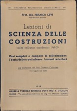 LEZIONI DI SCIENZA DELLE COSTRUZIONI Franco Levi 1950 libreria tecnica libro