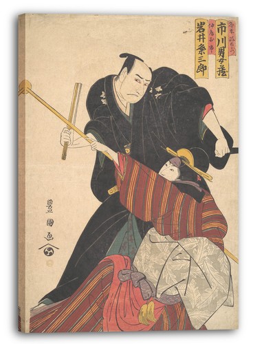 Tela cornice utagawa toyokuni - tela/cornice,
