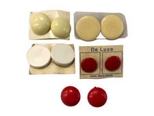 5 PAIA ORECCHINI ROSSO BIANCO AVORIO BIGIOTTERIA VINTAGE ANNI 70-90 CM 2 - 3