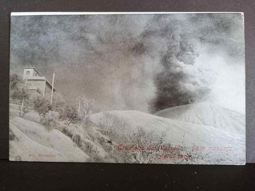 Cartolina napoli vesuvio - cartolina,