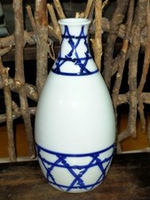 Vaso in porcellana blu e