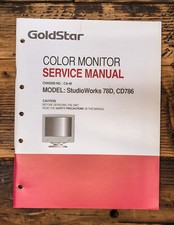 LG StudioWorks 78D CD786 Monitor Manuale di servizio *Originale*