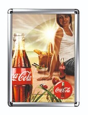 CORNICE PORTA POSTER  A SCATTO CLICK CLACK cm 50x70 IN ALLUMINIO ANGOLO TONDO 