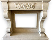 Caminetto in Marmo Giallo d'Istria Anticato | Antique Istrian Marble Fireplace
