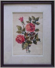 grazioso punto croce mezzo punto con mazzo di rose rosse