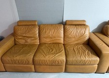Natuzzi Italian Leather 3pcs