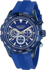 Nautica chrono blue silicone - nautica,