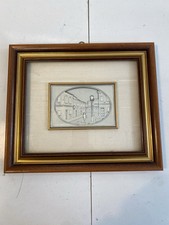 QUADRO Rilievo Vintage Castellani LASTRA ARGENTO 996 ACCA Cornice In Legno