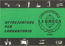 CATALOGO 1968 - LA GRECA CINEFOTOTECNICA ATTREZZATURE PER LABORATORIO - FORLI'