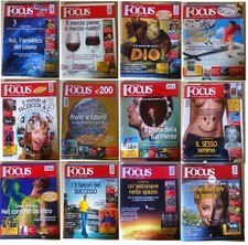 rivista focus magazine anno 2009 n.12 mensilità dal n. 195 al 206  spazio tempo 