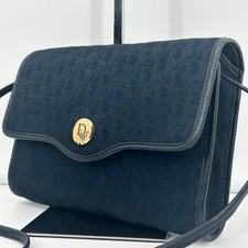 Borsa a tracolla Dior Vintage Trotter Tela Navy Autentica F1118242