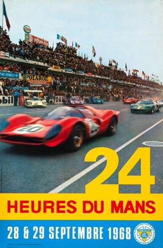 Vintage ferrari poster - vintage,