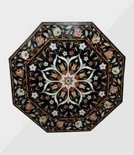 42 " Marmo Tavolo da Pranzo Top Pietre Semi Preziose Inserto Lavoro Casa /