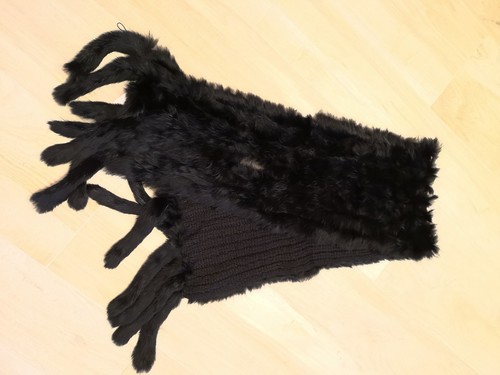 Sciarpa pelliccia nera betty - sciarpa,
