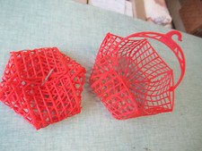 LOTTO 2 CESTINI componibili ROSSI (GIMI) Porta- lanterne    BEFERA