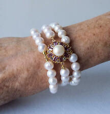 BRACCIALE A TRE FILI IN PERLE