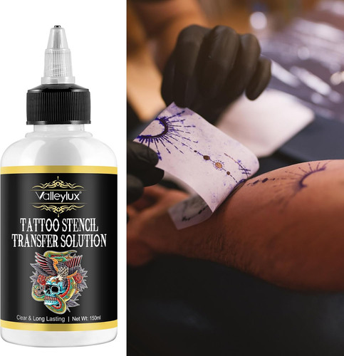 Tattoo stencil transfer - transfer, gel