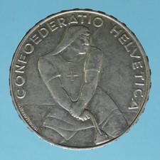 SVIZZERA 5 FRANCHI 1939 600°