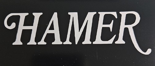 Hamer headstock logo die - hamer, die-cut