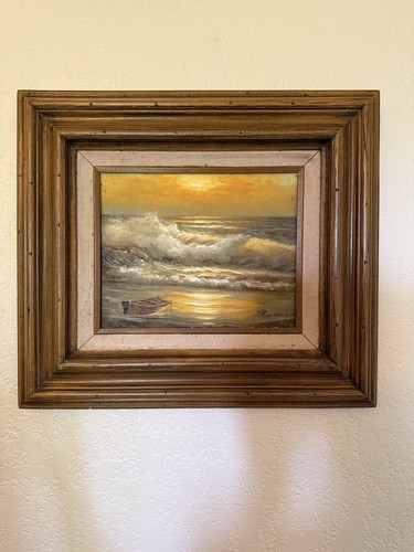 Dipinto olio tela vintage - su,