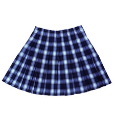 Mills Uniforme Ragazza 14 Navy Bianco Plaid Pieghettato A-Line Gonna Uniforme Scuola