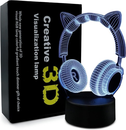 Lampada led cuffie gatto - lampada,