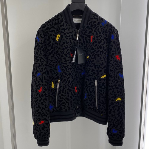 Giacca con logo saint laurent - logo,