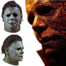 Deluxe Michael Myers maschera Halloween lattice testa costume adulto regalo L6Y8
