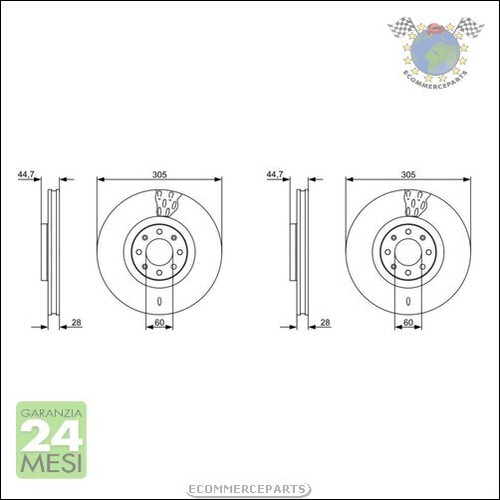 Kit dischi freno - kit, 2x