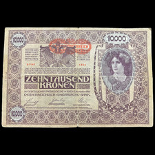 Banconota antica 10000 corone