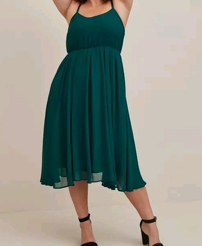Abito chiffon verde - chiffon,