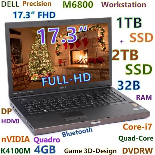 Workstation dell m6800 quad - dell, i7-quad