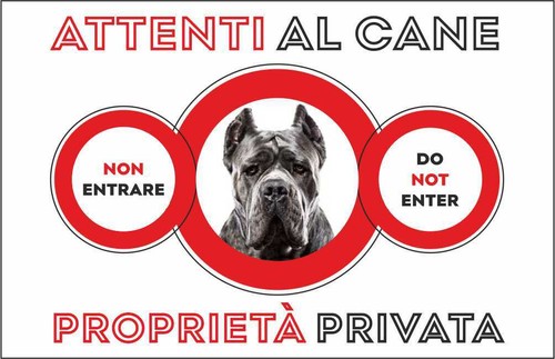 Cartello segnaletico attenti - cartello,