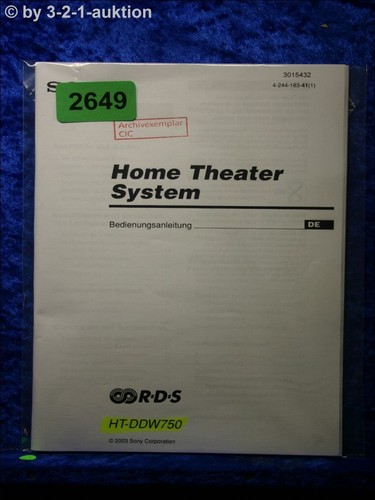 Sony manuale istruzioni ht - sony,