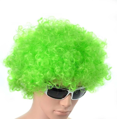 Parrucca verde afro - , discoteca