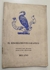 IL RISORGIMENTO GRAFICO edizioni per amatori rilegature artistiche Milano 1922