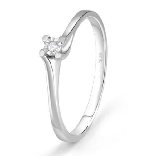 Bliss anello solitario con