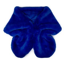 Stola blu pelliccia - , elegante