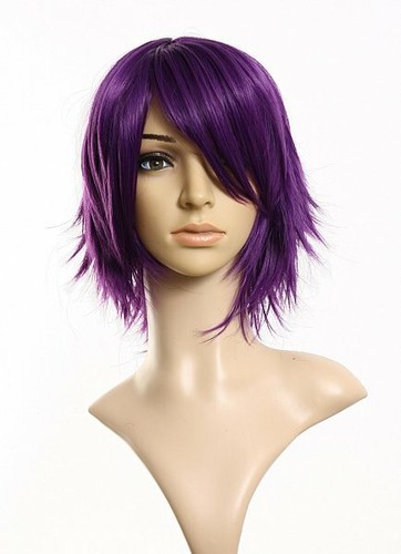 Parrucca corta viola viola