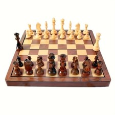 Scacchiera in legno massiccio di lusso, pieghevole